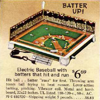 1970 Tudor Electric Baseball Game