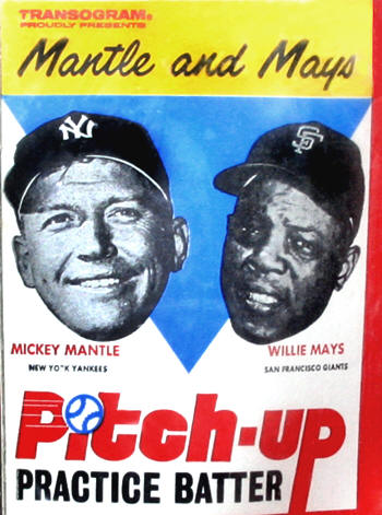 1967 Transogram Mickey Mantle and Willie Mays Pitch-up Practice Batter