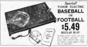 1950 Tudor Electric Baseball ad