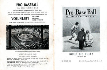  Pro Baseball Game Rule Book
