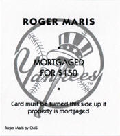 Yankees Monopoly Property Card Back