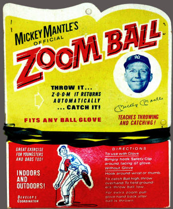Mickey Mantle's Official Zoom Ball Back