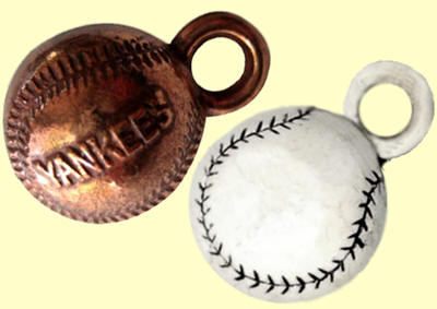 Plastic Baseball Gumball Machine Charms