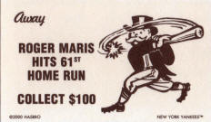 Yankees Away Card Roger Maris