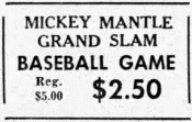 Mickey Mantle's Grand Slam baseball Game