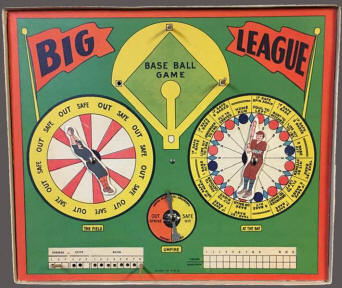 Big League Base Ball Game playing board