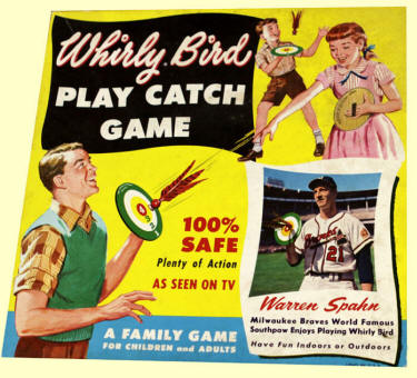 Warren Spahn Whirly Bird Play Catch Game