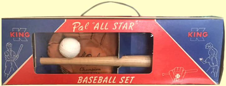 King MFG Co. Little Pal "All Star" Baseball Set