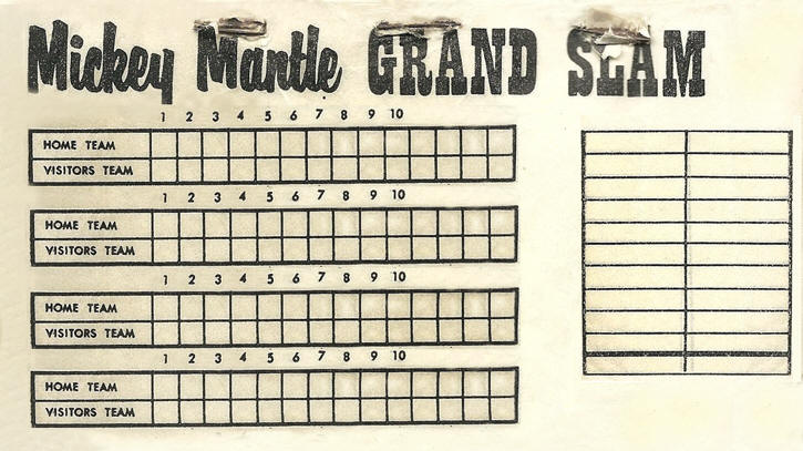 1957 Mickey Mantle's Grand Slam baseball Game