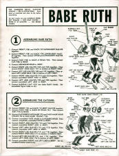 Babe Ruth Great Moments in Sport Model Instuctions
