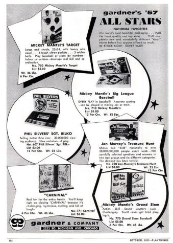  1957 Trade Magazine Gardner's Games