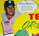 1964 National Youth Sales Club Mickey Mantle