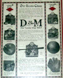 1923 D & M Sporting Goods Christmas Advertisement 