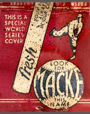 Macke Cigarette Machine Special World Series Advertising Matchbook Cover