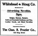 1910 Whitehead & Hoag Advertisement