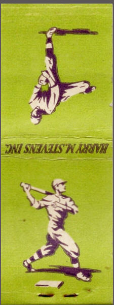 Harry M Stevens Inc. Caterers To The Sports World - Baseball Matchbook Cover