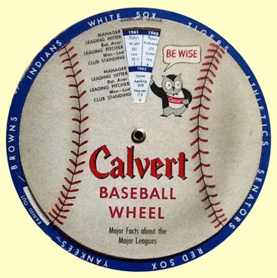 1944 Calvert Baseball Wheel