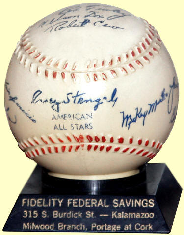 1958 American All Star Autograph Baseball Advertising Premium Coin Bank