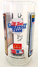 1993 Topps McDonald's All Time Greatest Team 10 Glass Checklist