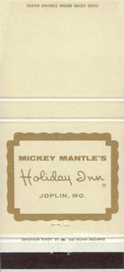 Mickey Mantle's Holiday Inn Gold on White 