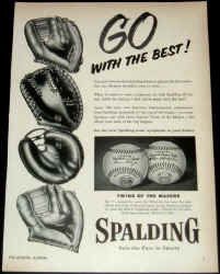 1954 Spalding Ad Phil Rizzuto 1121 Baseball Glove 
