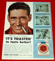 Ted Williams Lucky Strike Cigarette Ad