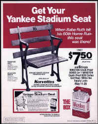New York Yankee Stadium Seat Offer