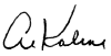 Al Kaline Autograph sample