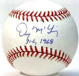 Deny McLain single signed baseball