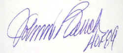 Johnny Bench single signed baseball Autograph Sample