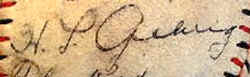 Lou Gehrig Autograph signed H.L. Gehrig