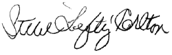 Steve Carlton Autograph Sample