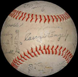1953 New York Yankees Souvenir Baseball