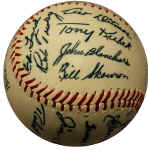 1961 New York Yankees stamped signature baseball
