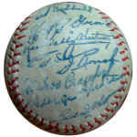 Autographed HOF souvenir baseball 