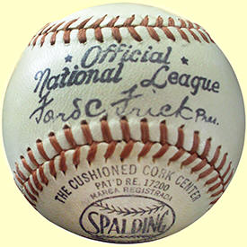 1943 Spalding 2 stars ONL Ford Frick Baseball