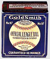 Circa 1920 Goldsmith Official League Baseball Box