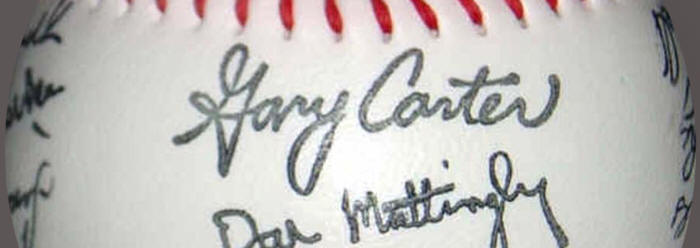 Gary Carter Stamped Autograph Baseball