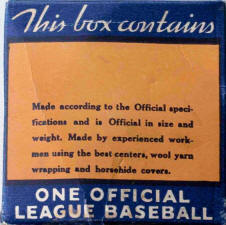 The  R.F REPP Co. Lima Bryan official Baseball  Box
