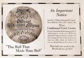 1925 Spalding Baseball Ad