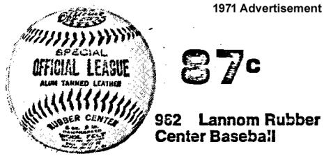 Lannom Manufacturing Co. Official Trade Mark Logo Baseball