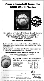 2000 Official World Series Baseball