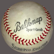 Belknap Dporting Goods Script Logo  baseball