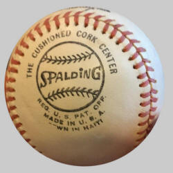 First cowhide baseball used in a major league game