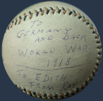 1918 Goldsmith WWI era Official League Baseball