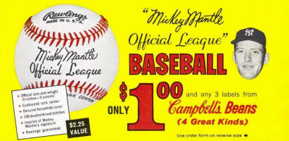 1962 Mickey Mantle Campbell's Soup