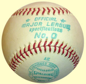 Official Major League Specifications Spalding Baseball No. 0