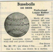 1938 De Beer No. 50 Professional League baseball