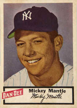 1954 Dan Dee Mickey Mantle