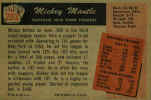 Back of 1955 Bowman Card 202 Mickey Mantle